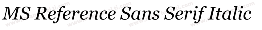 MS Reference Sans Serif Italic字体转换